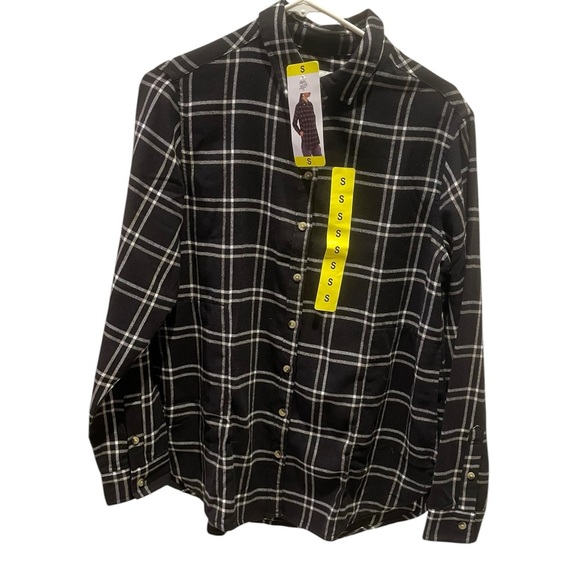 Jachs Tops - Jachs Girlfriend Women's' Super Soft Flannel Side Pockets Button Front Shirt S